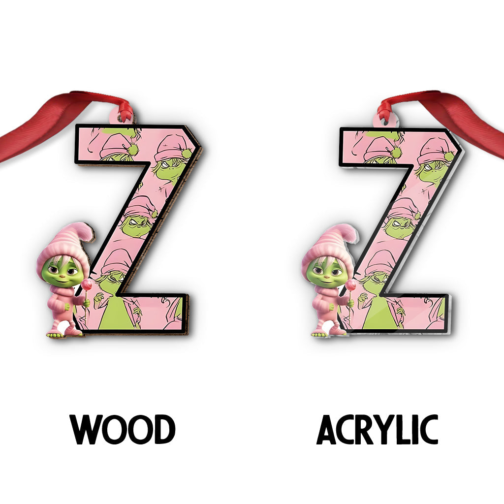 Personalized Grinch Christmas Ornament Customizable Gift Ornament GradoCreations