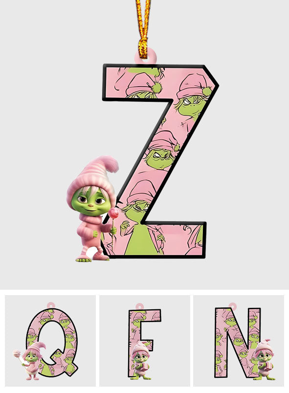 Personalized Grinch Christmas Ornament Customizable Gift Ornament GradoCreations