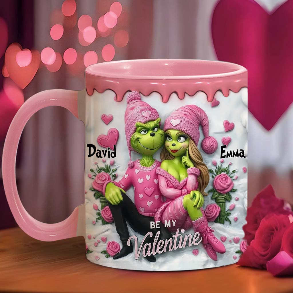 Personalized Valentine's Accent Mug Custom Name Couples Gift Accent Mug GradoCreations