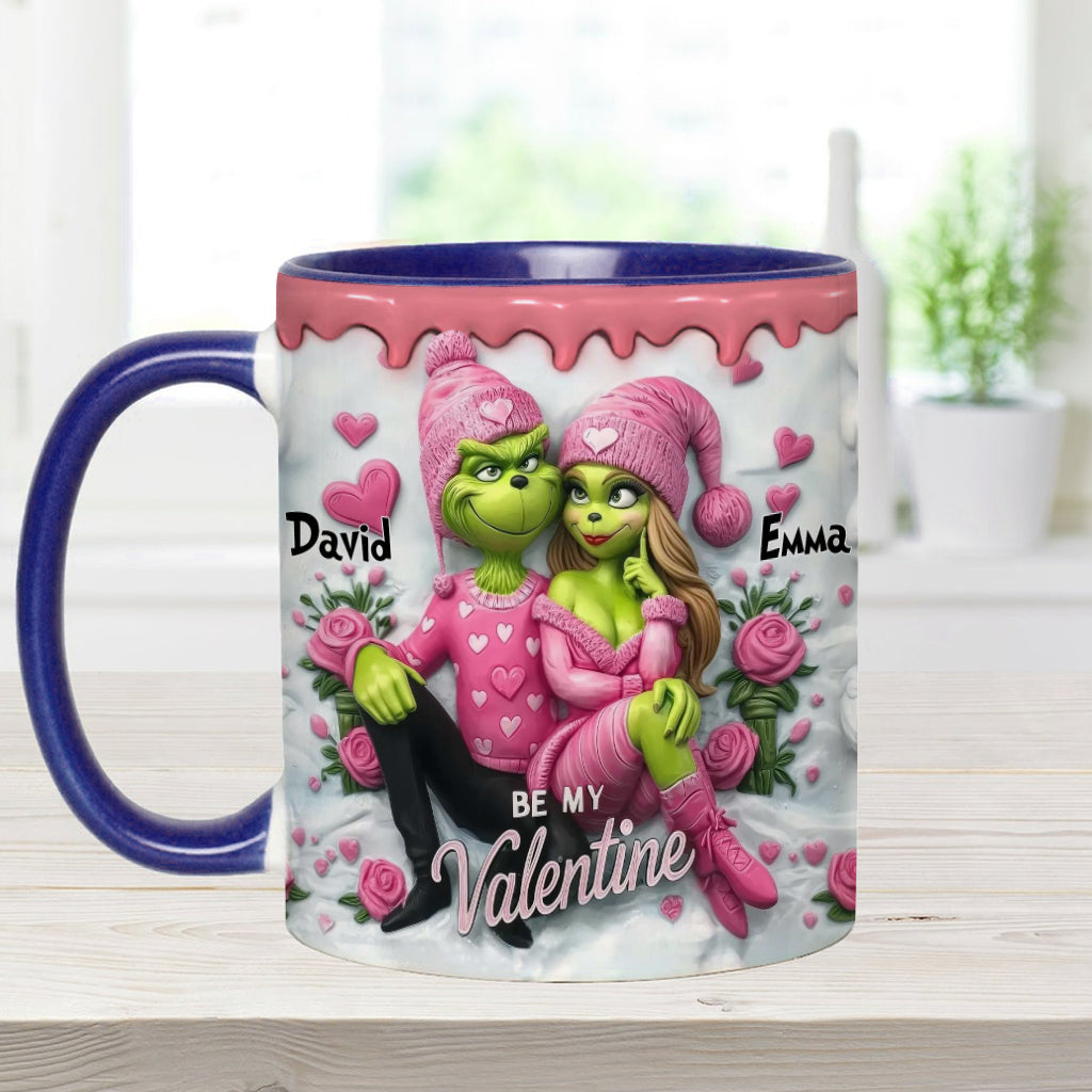 Personalized Valentine's Accent Mug Custom Name Couples Gift Accent Mug GradoCreations