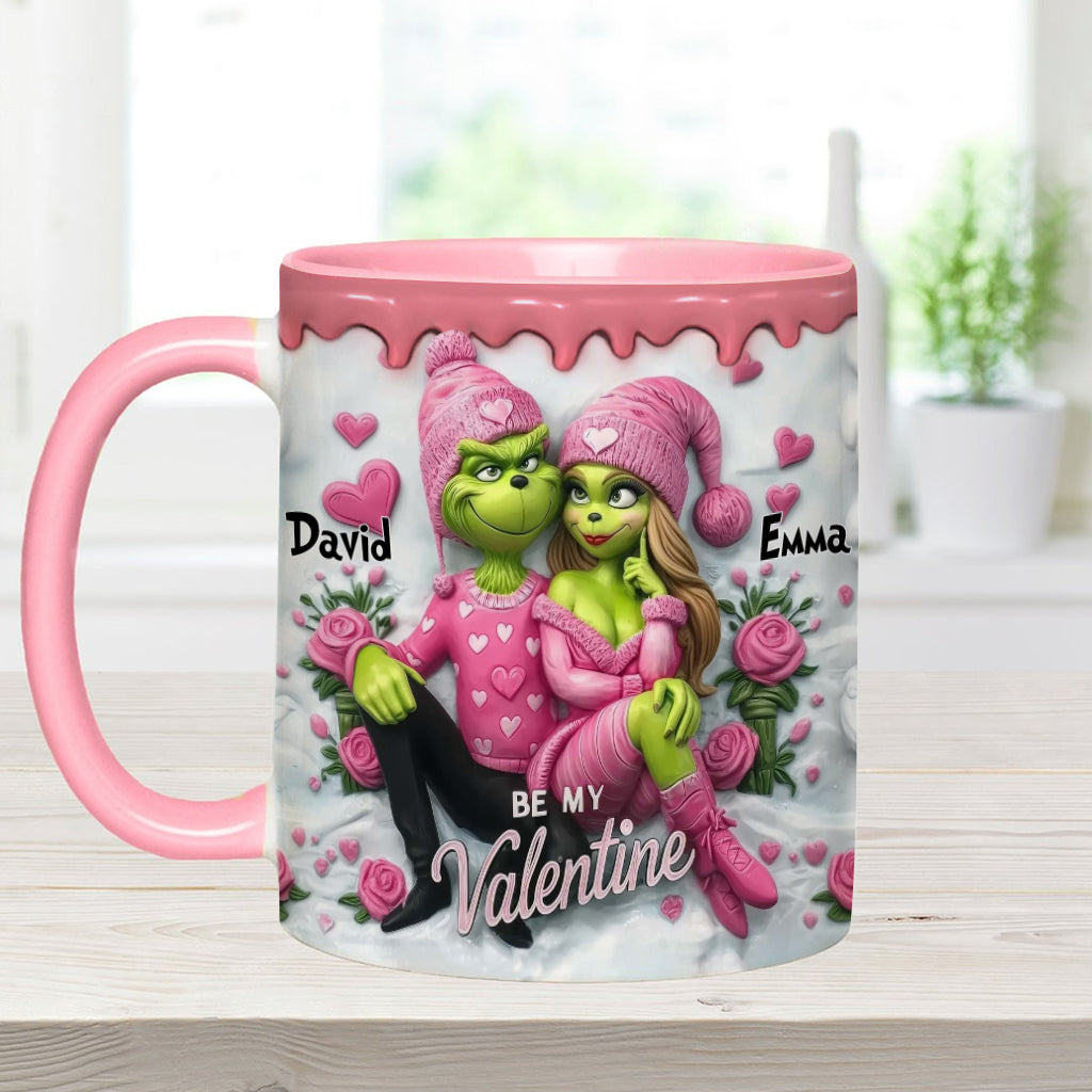 Personalized Valentine's Accent Mug Custom Name Couples Gift Accent Mug GradoCreations