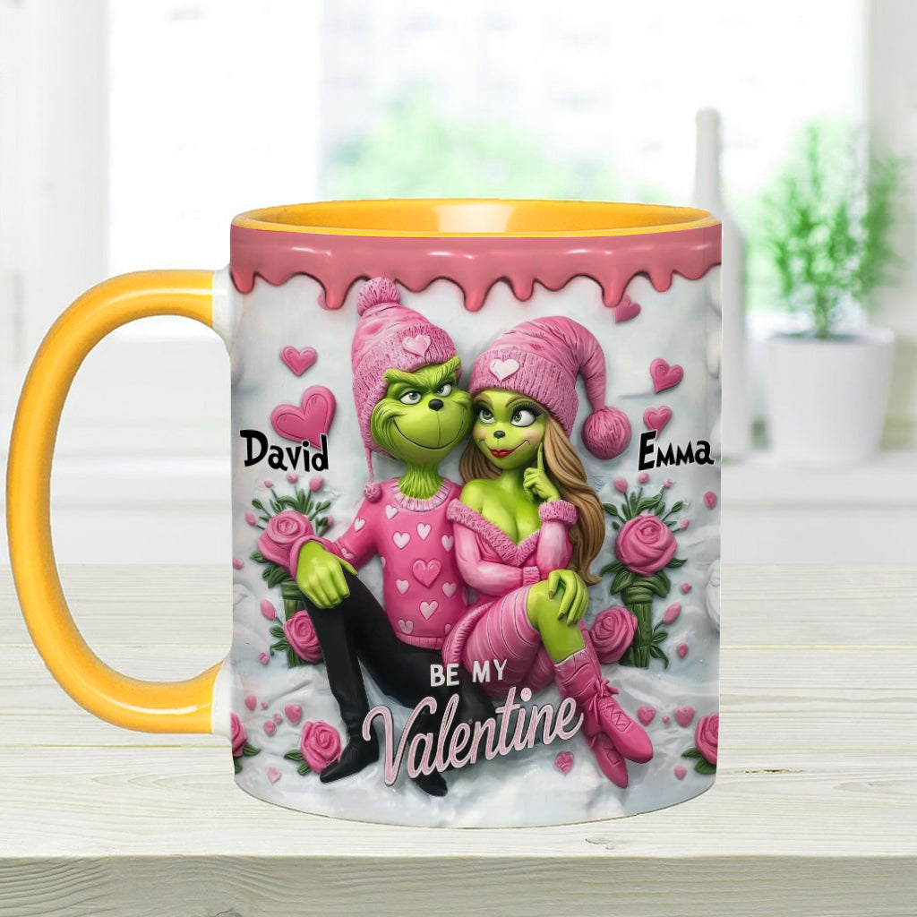 Personalized Valentine's Accent Mug Custom Name Couples Gift Accent Mug GradoCreations