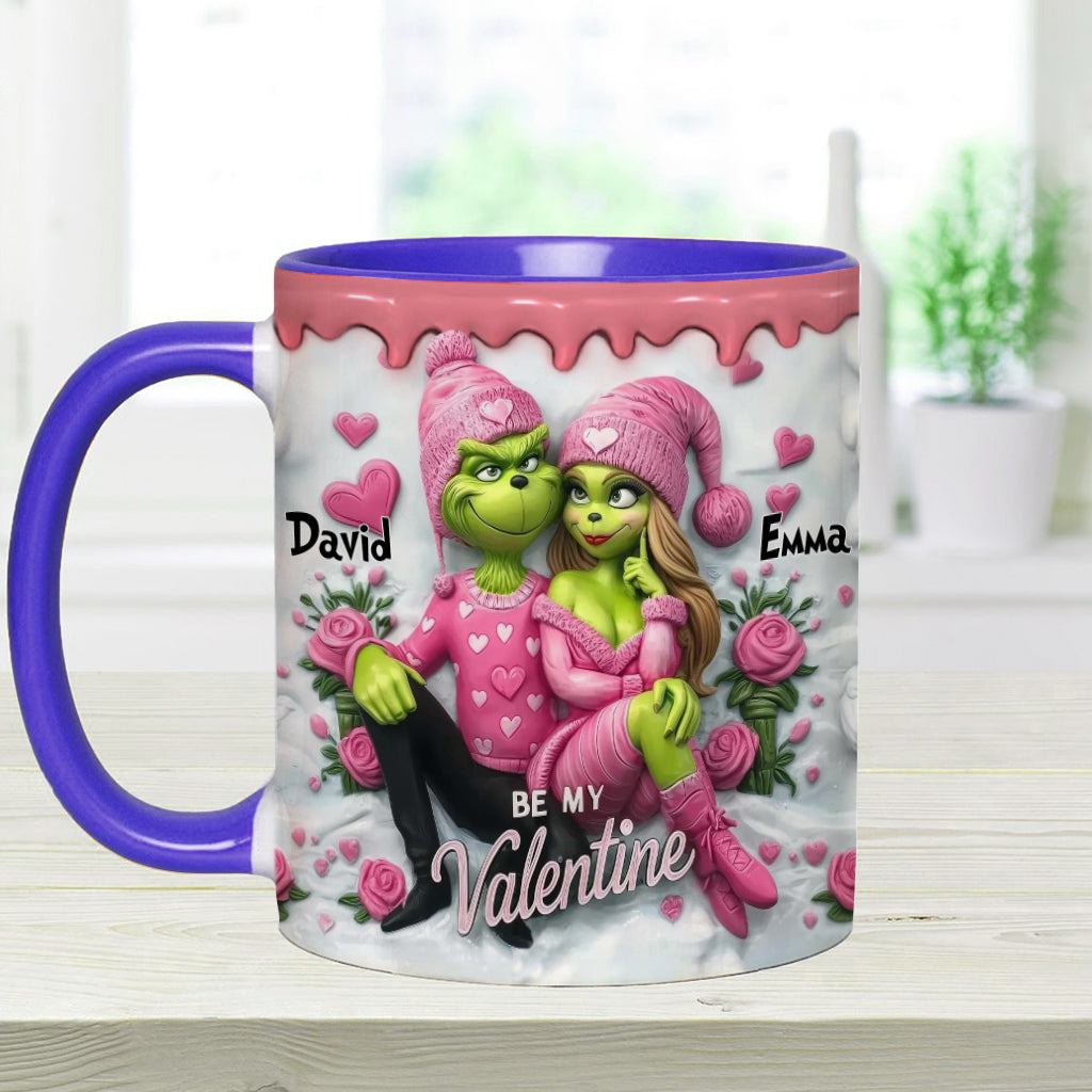 Personalized Valentine's Accent Mug Custom Name Couples Gift Accent Mug GradoCreations