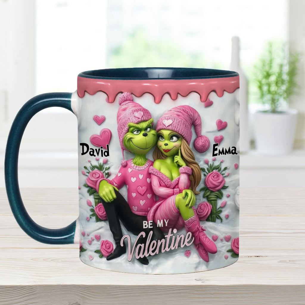 Personalized Valentine's Accent Mug Custom Name Couples Gift Accent Mug GradoCreations