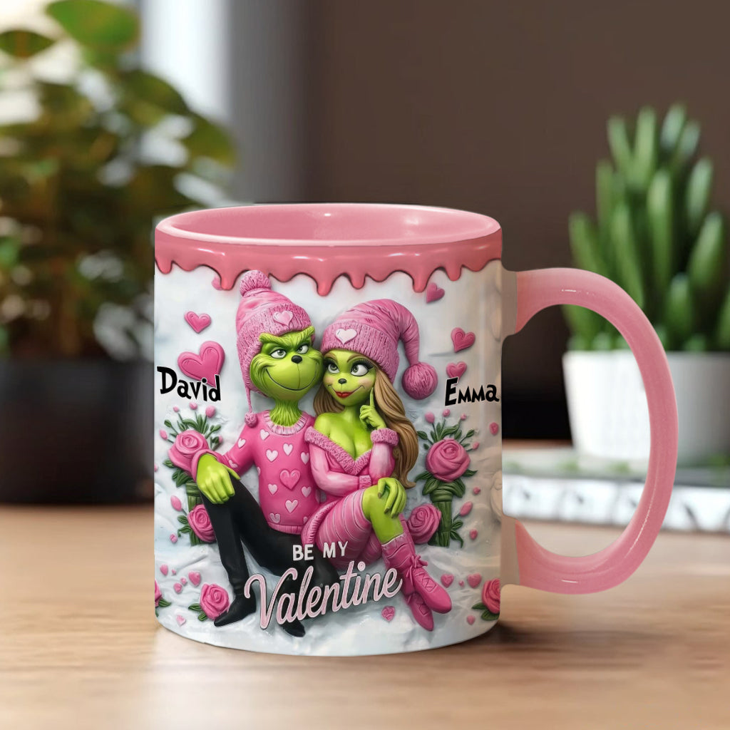 Personalized Valentine's Accent Mug Custom Name Couples Gift Accent Mug GradoCreations