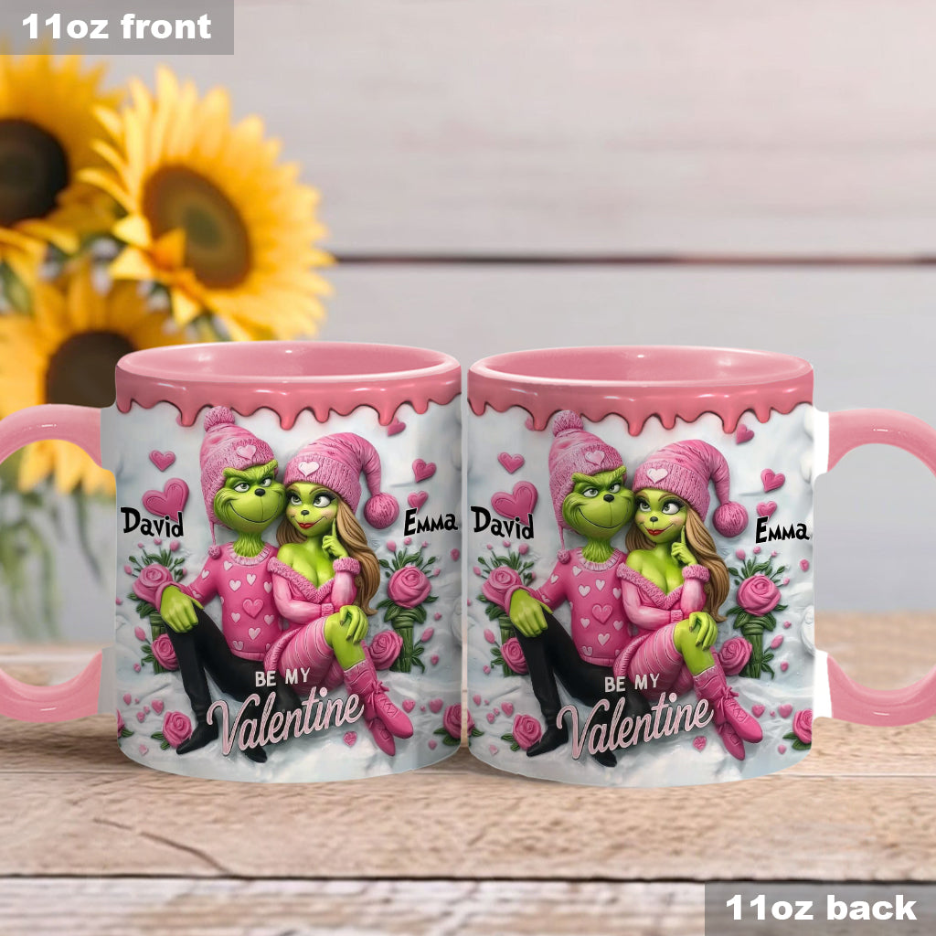 Personalized Valentine's Accent Mug Custom Name Couples Gift Accent Mug GradoCreations