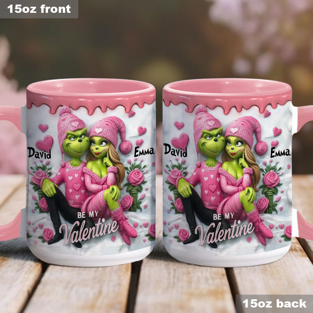 Personalized Valentine's Accent Mug Custom Name Couples Gift Accent Mug GradoCreations