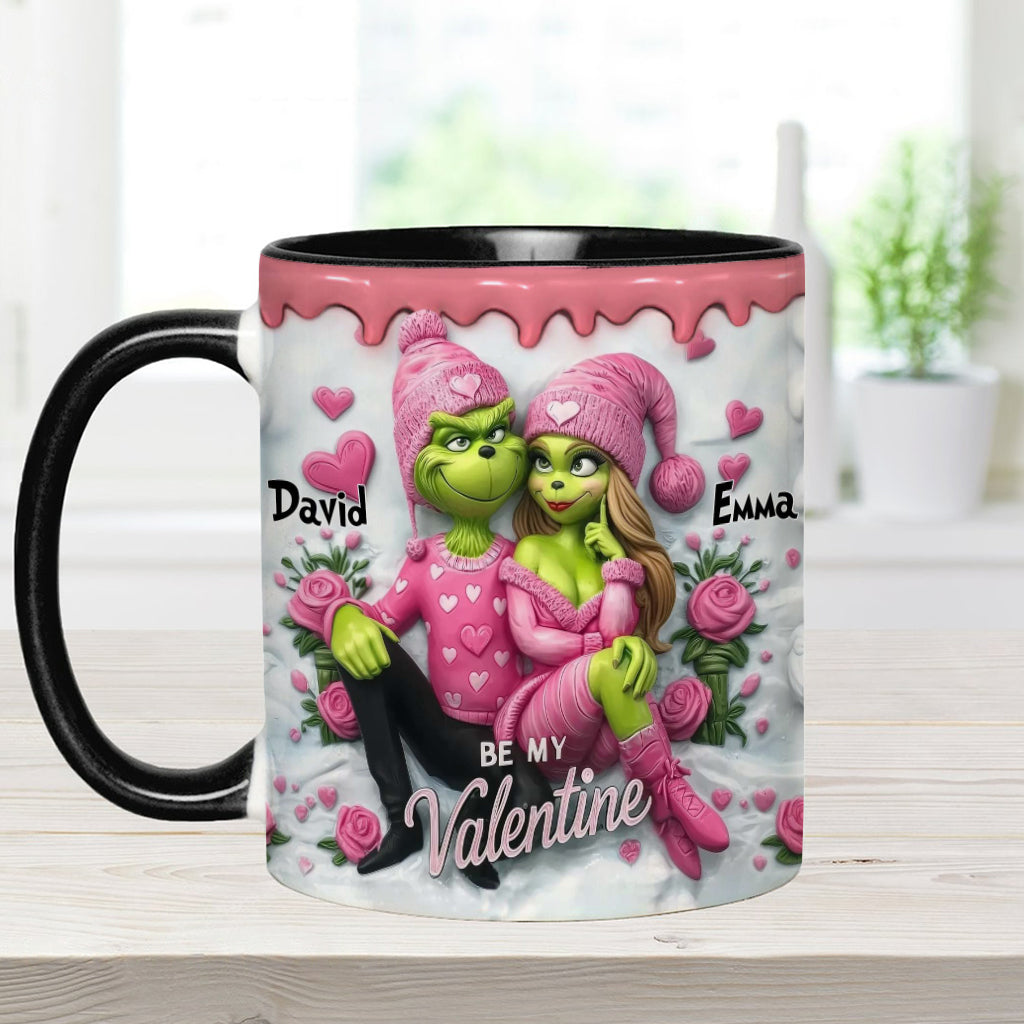 Personalized Valentine's Accent Mug Custom Name Couples Gift Accent Mug GradoCreations