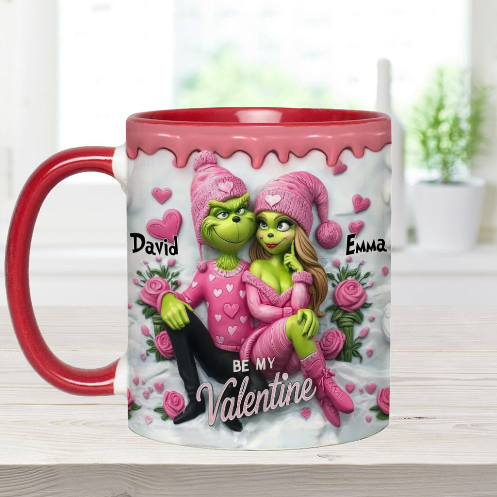 Personalized Valentine's Accent Mug Custom Name Couples Gift Accent Mug GradoCreations