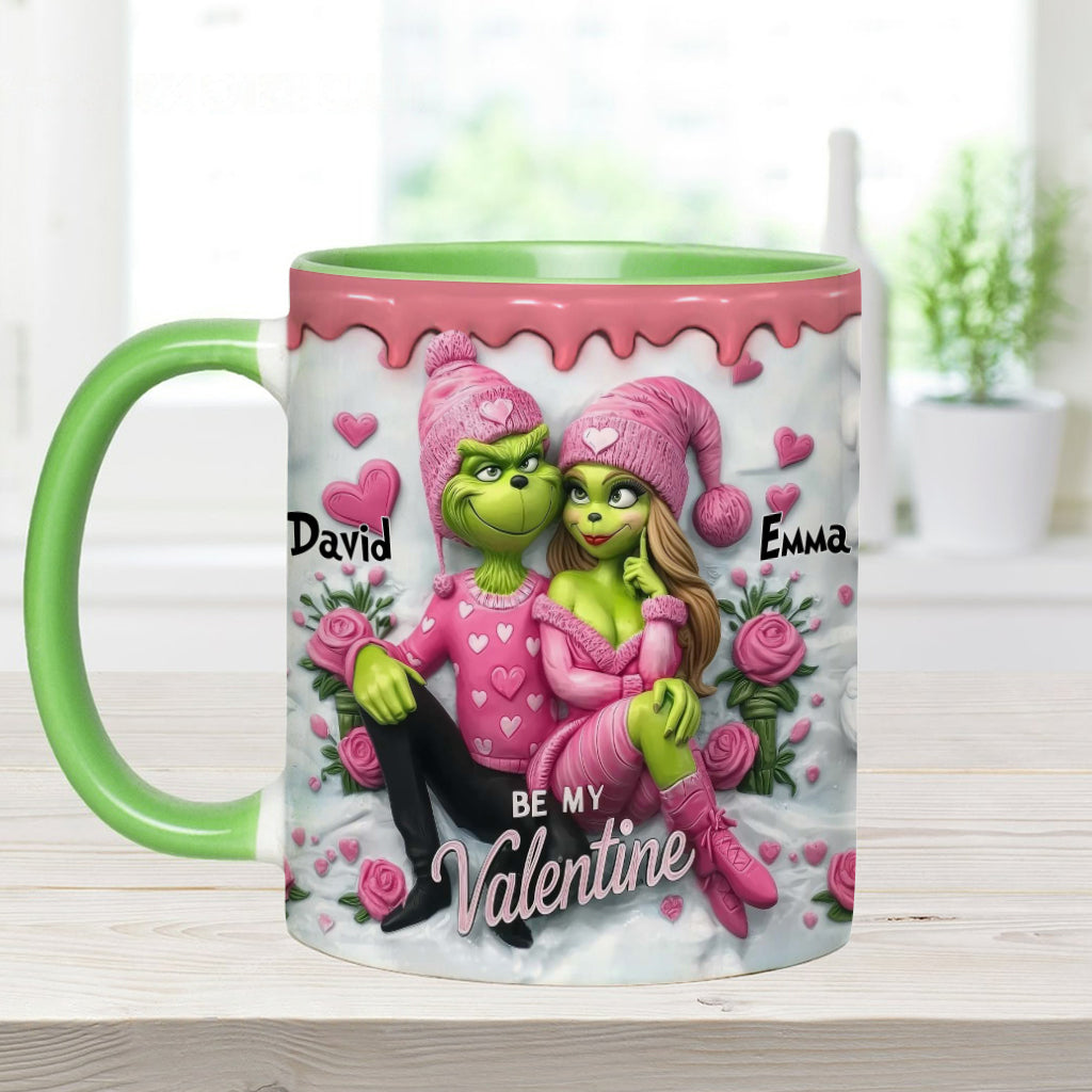 Personalized Valentine's Accent Mug Custom Name Couples Gift Accent Mug GradoCreations