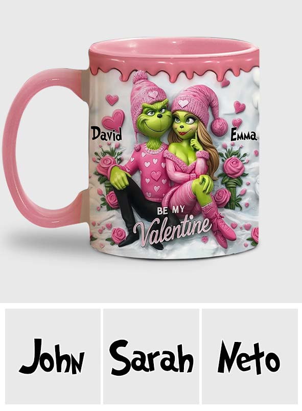 Personalized Valentine's Accent Mug Custom Name Couples Gift Accent Mug GradoCreations