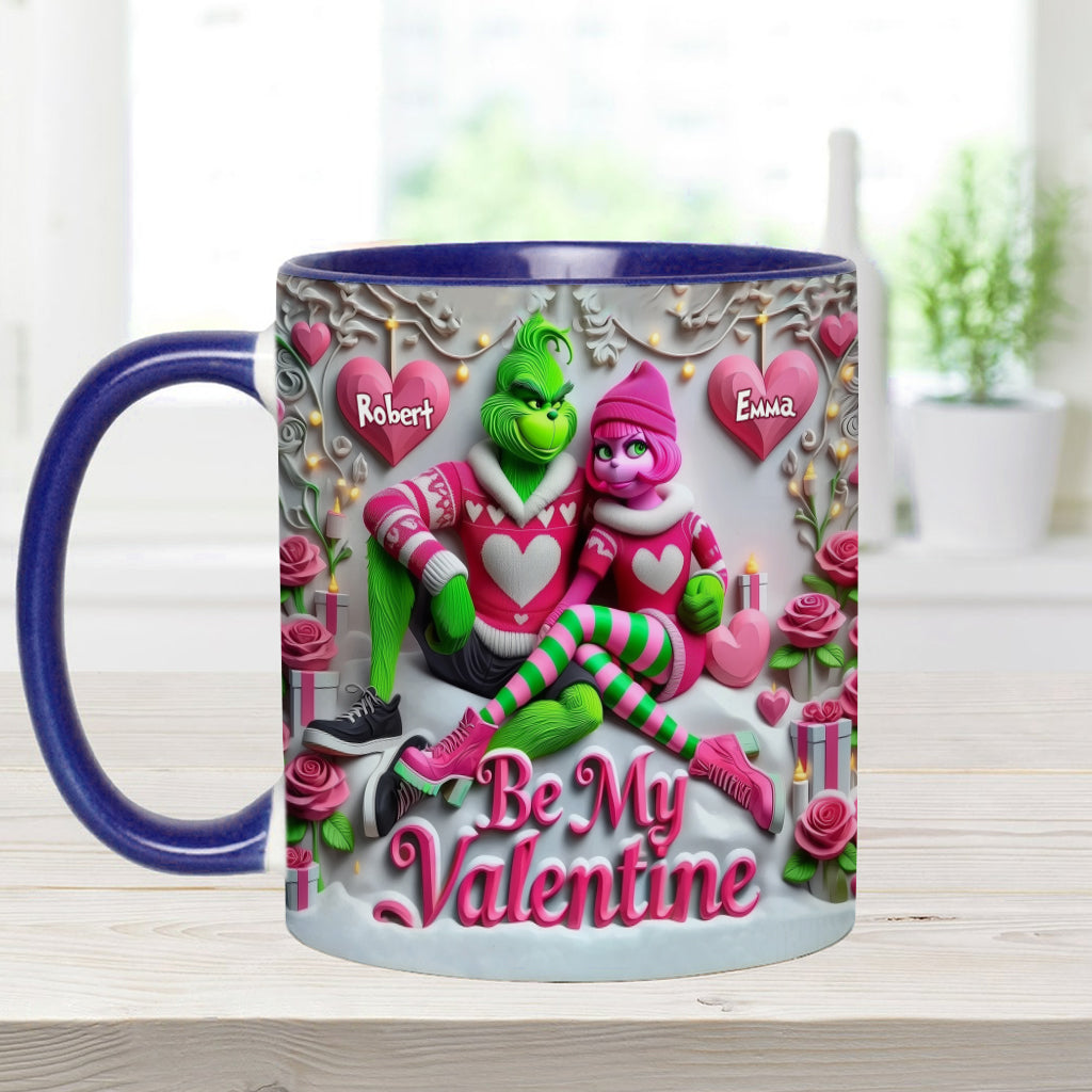 Personalized Valentine's Accent Mug Custom Name Gift for Couple Accent Mug GradoCreations