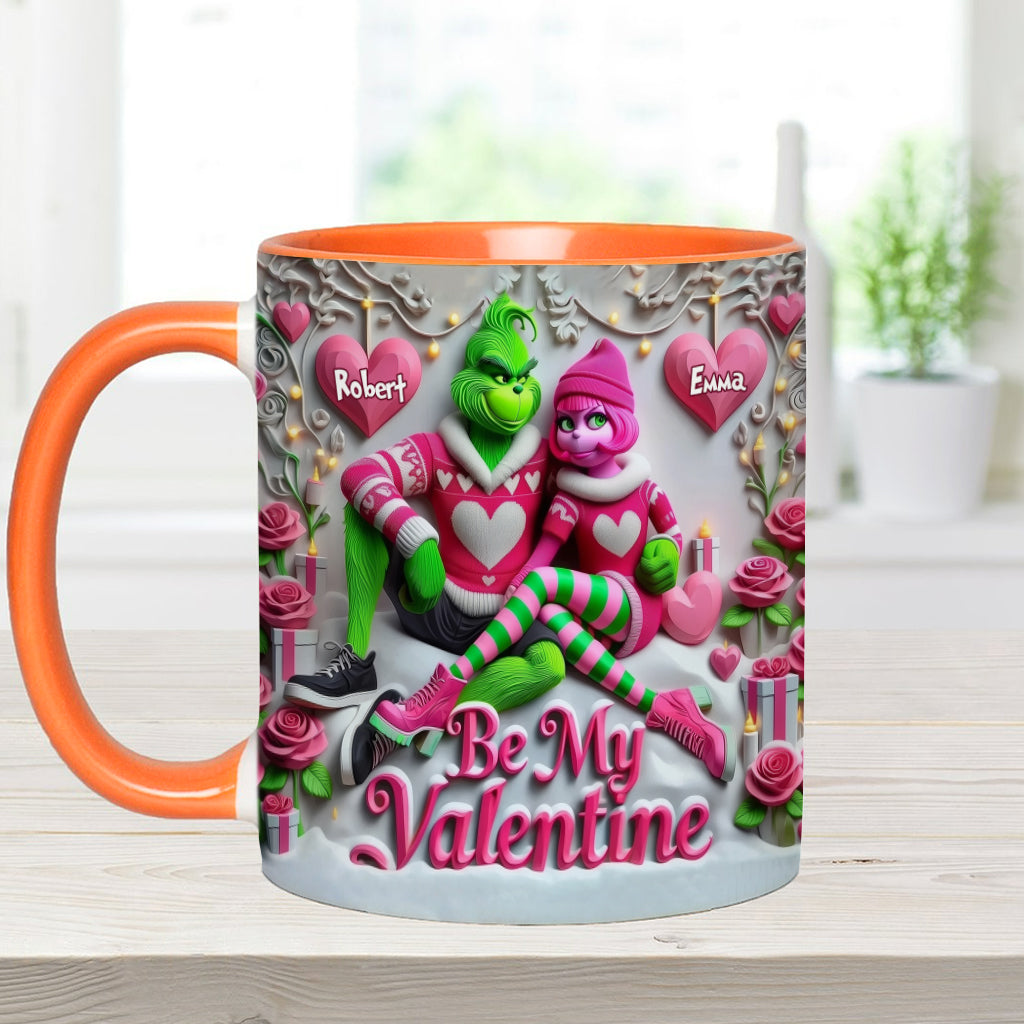 Personalized Valentine's Accent Mug Custom Name Gift for Couple Accent Mug GradoCreations