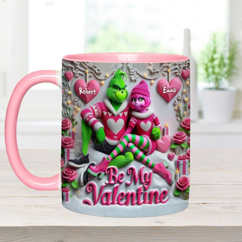 Personalized Valentine's Accent Mug Custom Name Gift for Couple Accent Mug GradoCreations