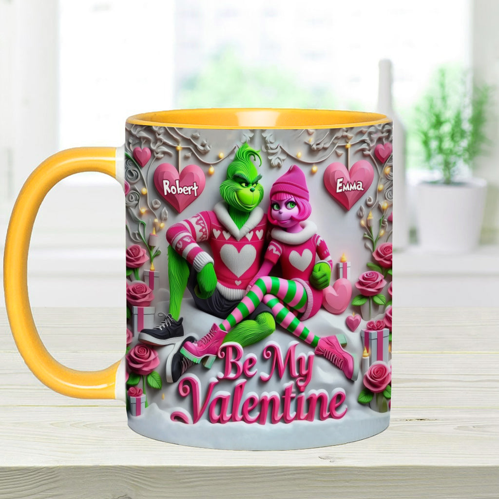 Personalized Valentine's Accent Mug Custom Name Gift for Couple Accent Mug GradoCreations