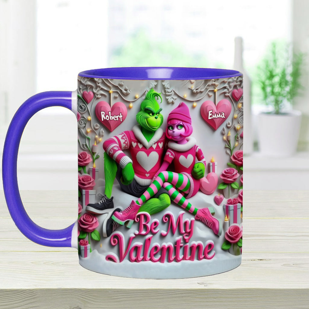Personalized Valentine's Accent Mug Custom Name Gift for Couple Accent Mug GradoCreations