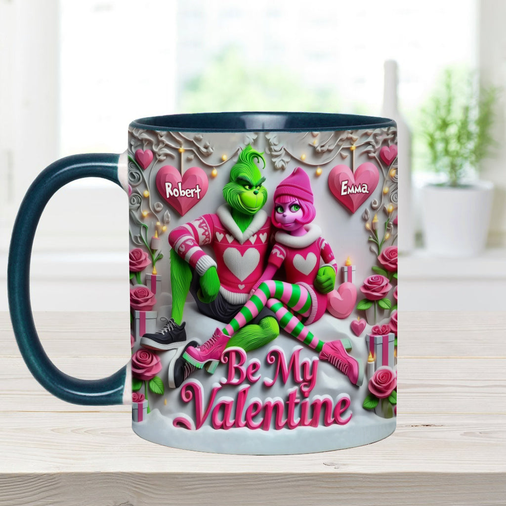 Personalized Valentine's Accent Mug Custom Name Gift for Couple Accent Mug GradoCreations