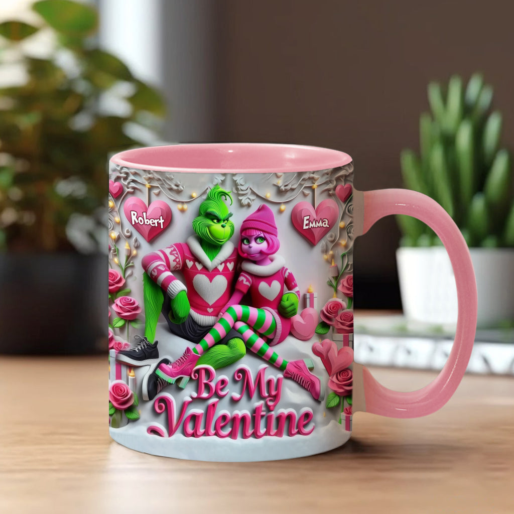 Personalized Valentine's Accent Mug Custom Name Gift for Couple Accent Mug GradoCreations