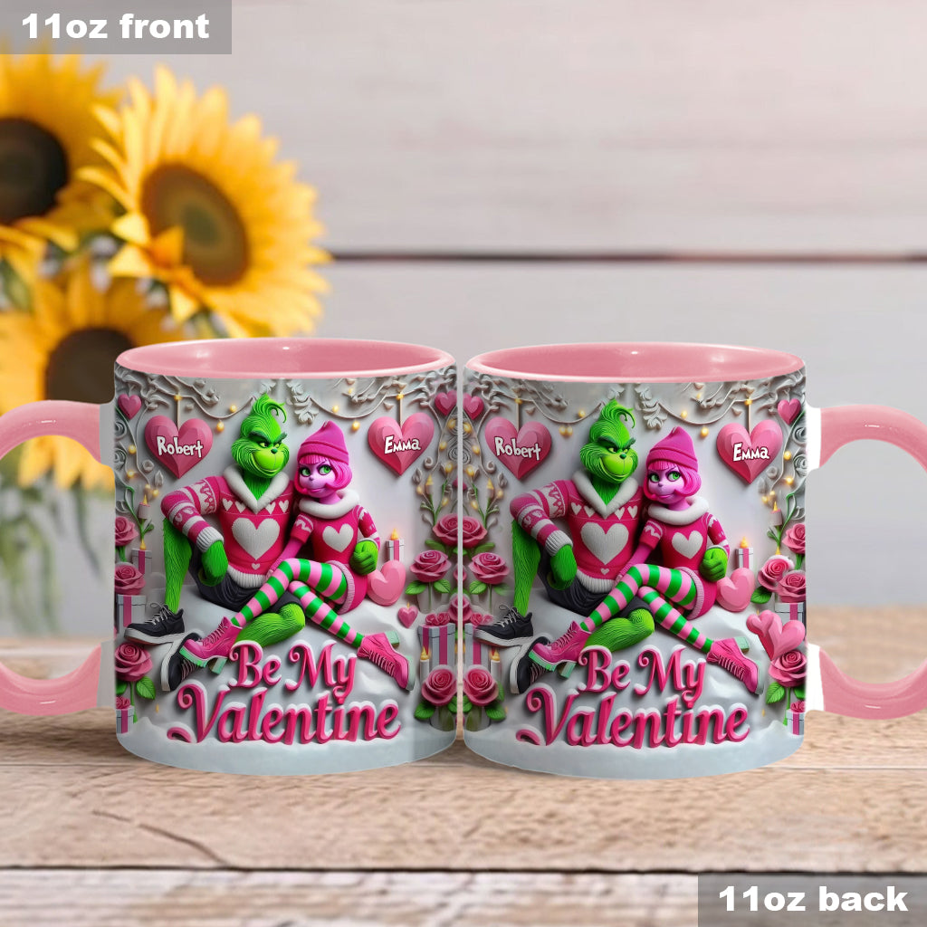 Personalized Valentine's Accent Mug Custom Name Gift for Couple Accent Mug GradoCreations