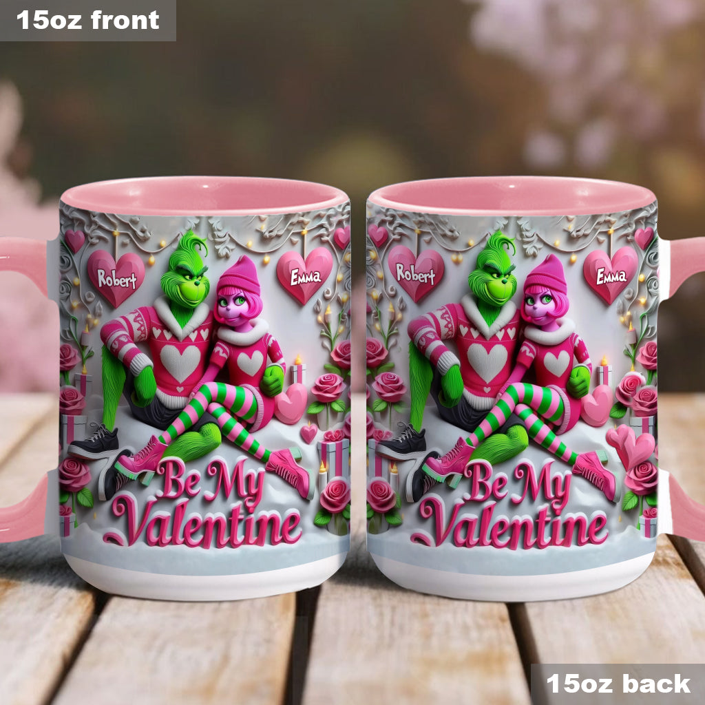 Personalized Valentine's Accent Mug Custom Name Gift for Couple Accent Mug GradoCreations