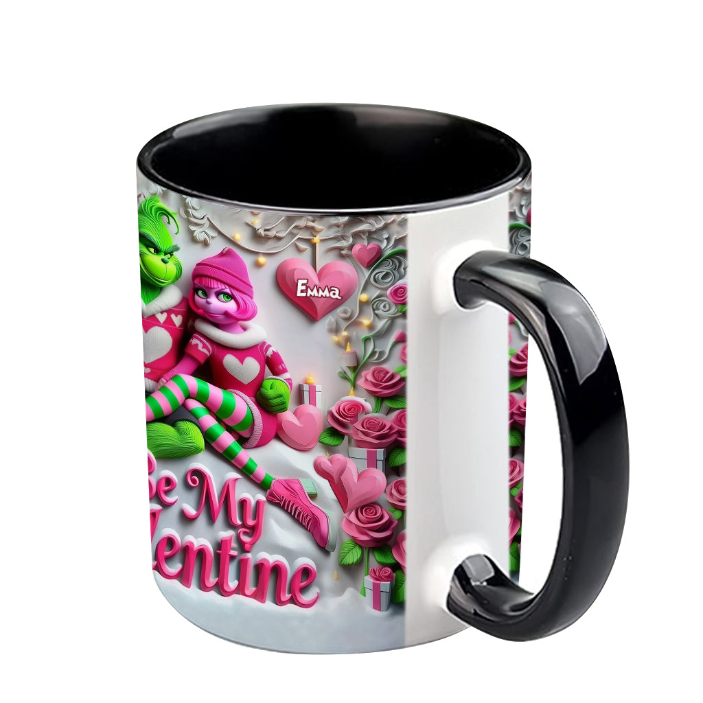 Personalized Valentine's Accent Mug Custom Name Gift for Couple Accent Mug GradoCreations