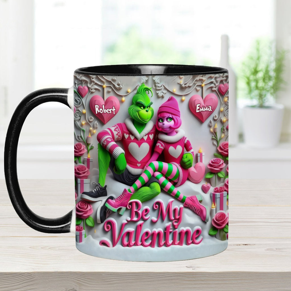 Personalized Valentine's Accent Mug Custom Name Gift for Couple Accent Mug GradoCreations