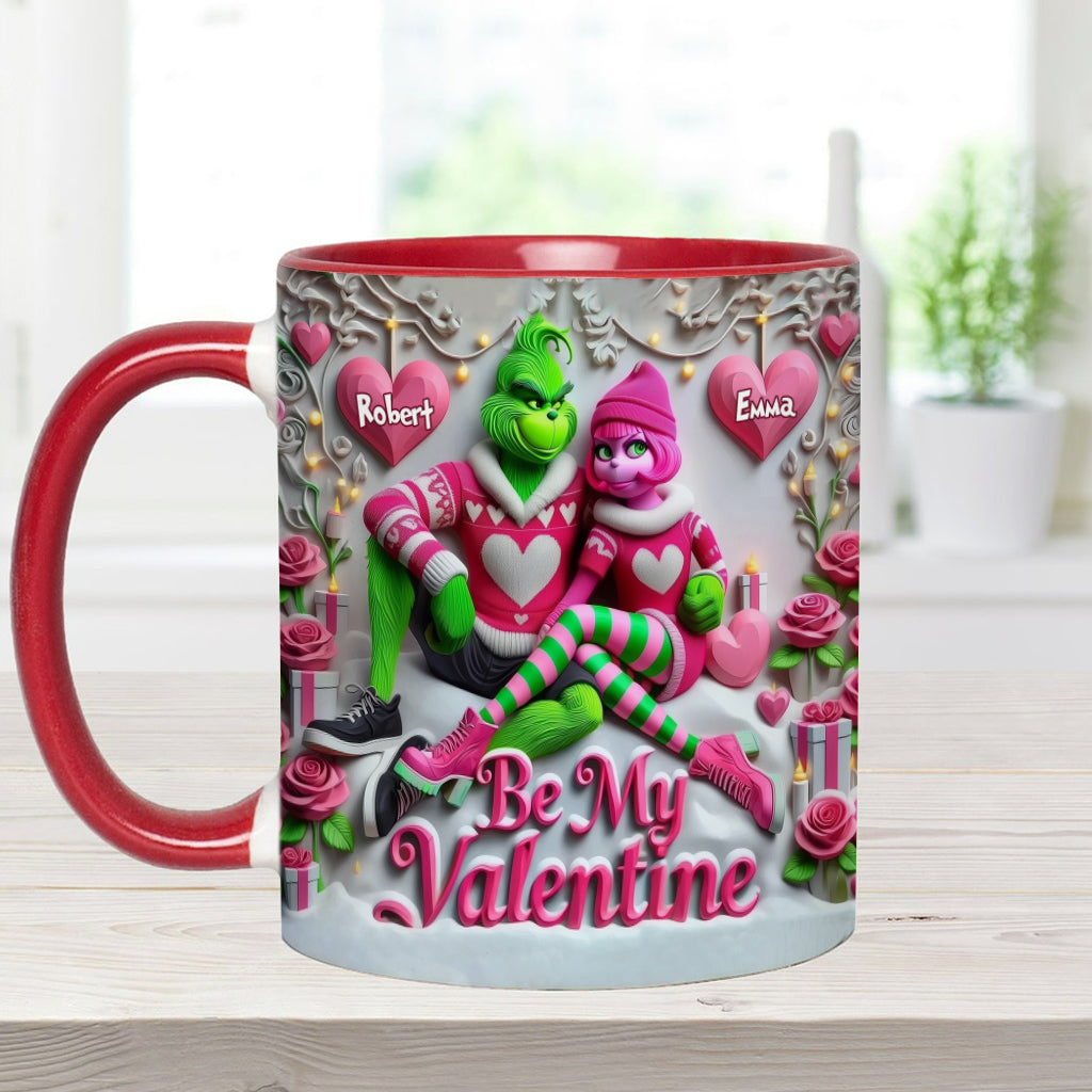 Personalized Valentine's Accent Mug Custom Name Gift for Couple Accent Mug GradoCreations