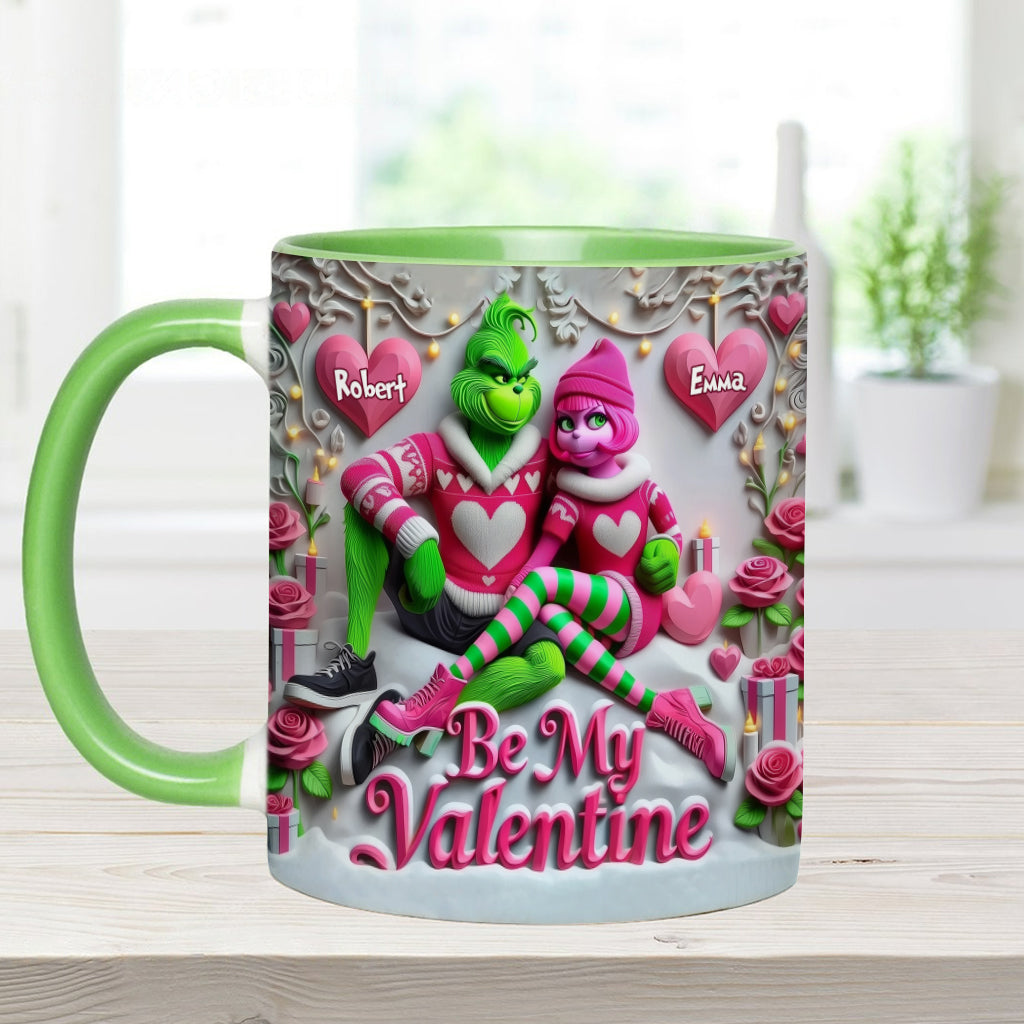 Personalized Valentine's Accent Mug Custom Name Gift for Couple Accent Mug GradoCreations