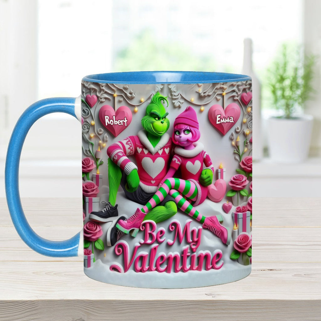 Personalized Valentine's Accent Mug Custom Name Gift for Couple Accent Mug GradoCreations