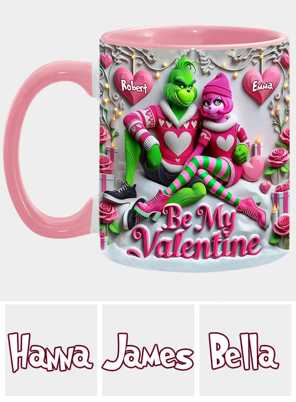 Personalized Valentine's Accent Mug Custom Name Gift for Couple Accent Mug GradoCreations