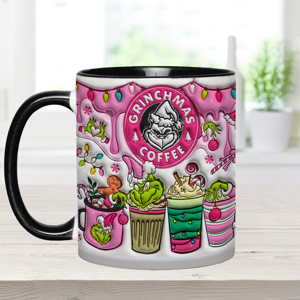Personalized Grinchmas Coffee Accent Mug Custom Gift for Christmas Accent Mug GradoCreations