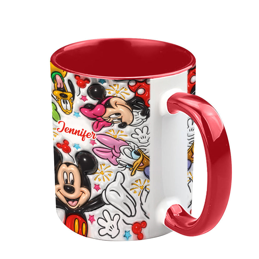 Personalized Mickey Mouse Accent Mug Custom Name Holiday Gift Accent Mug GradoCreations