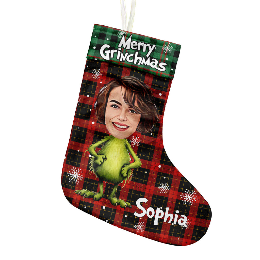 Personalized Merry Grinchmas Christmas Stockings with Custom Names Christmas Stockings GradoCreations