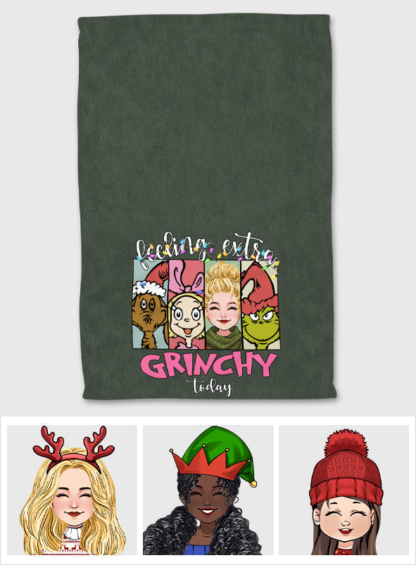Personalized Grinch Christmas Towel Custom Design Gift Idea Towel GradoCreations