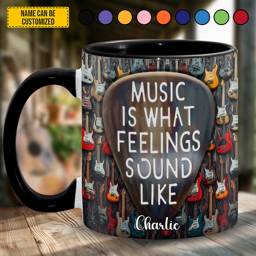 Personalized Guitar Lover Mug Custom Name Gift for Musician GradoCreations