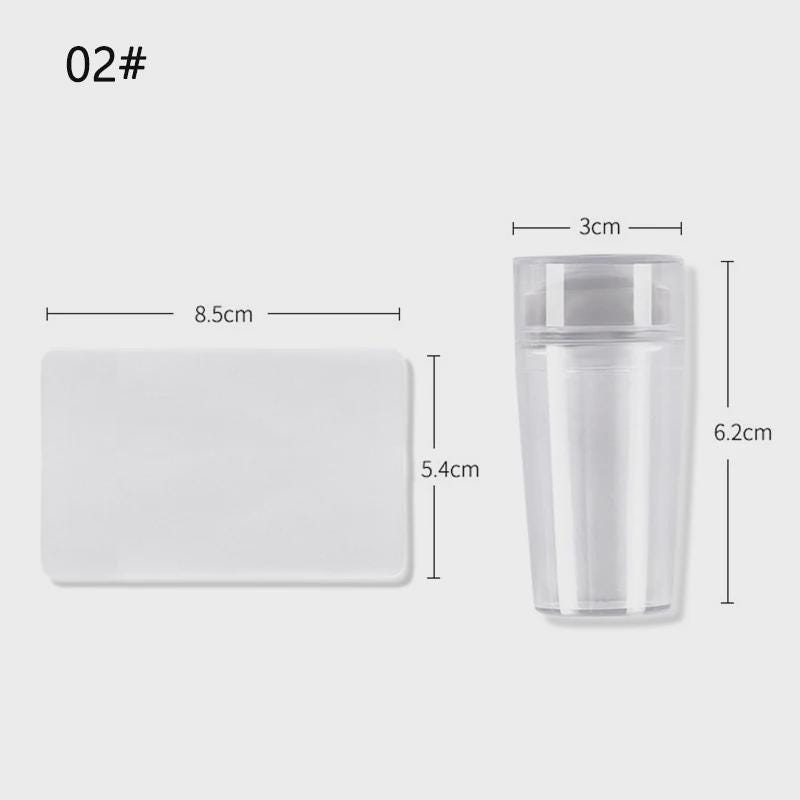 Clear Jelly Nail Stamper for Accurate Nail Art Design hn590 - Clear Nail Stamper fix GradoCreations