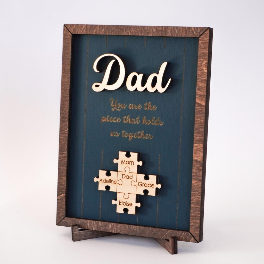 Personalized Wooden Plaque Gift for Dad Father's Day Keepsake HN590 - 2-Layered Wooden Plaque With Stand BCF fix GradoCreations