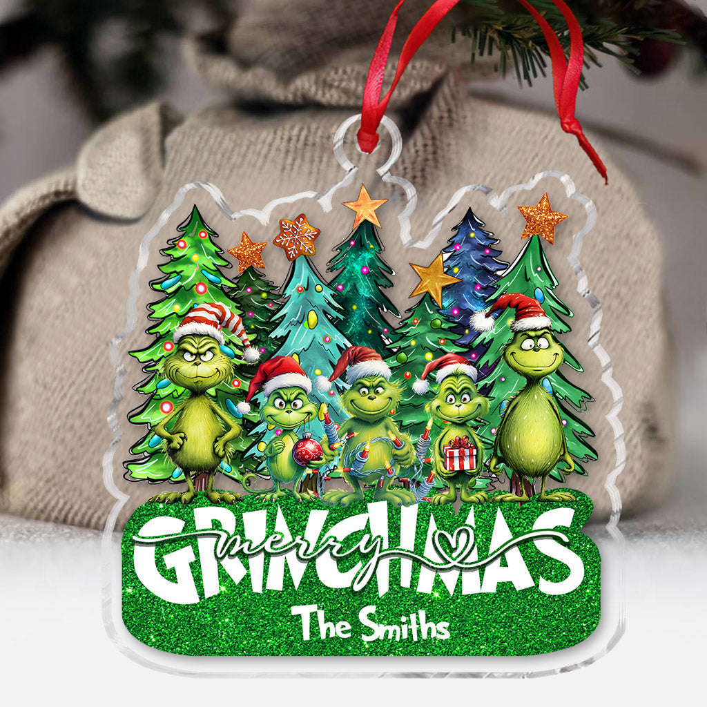 Personalized Grinch Christmas Ornament Custom Name Gift Ornament GradoCreations