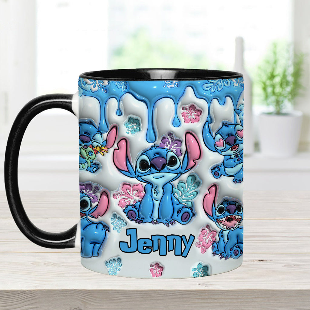 Personalized Ohana Accent Mug with Custom Name Gift for Family Accent Mug GradoCreations