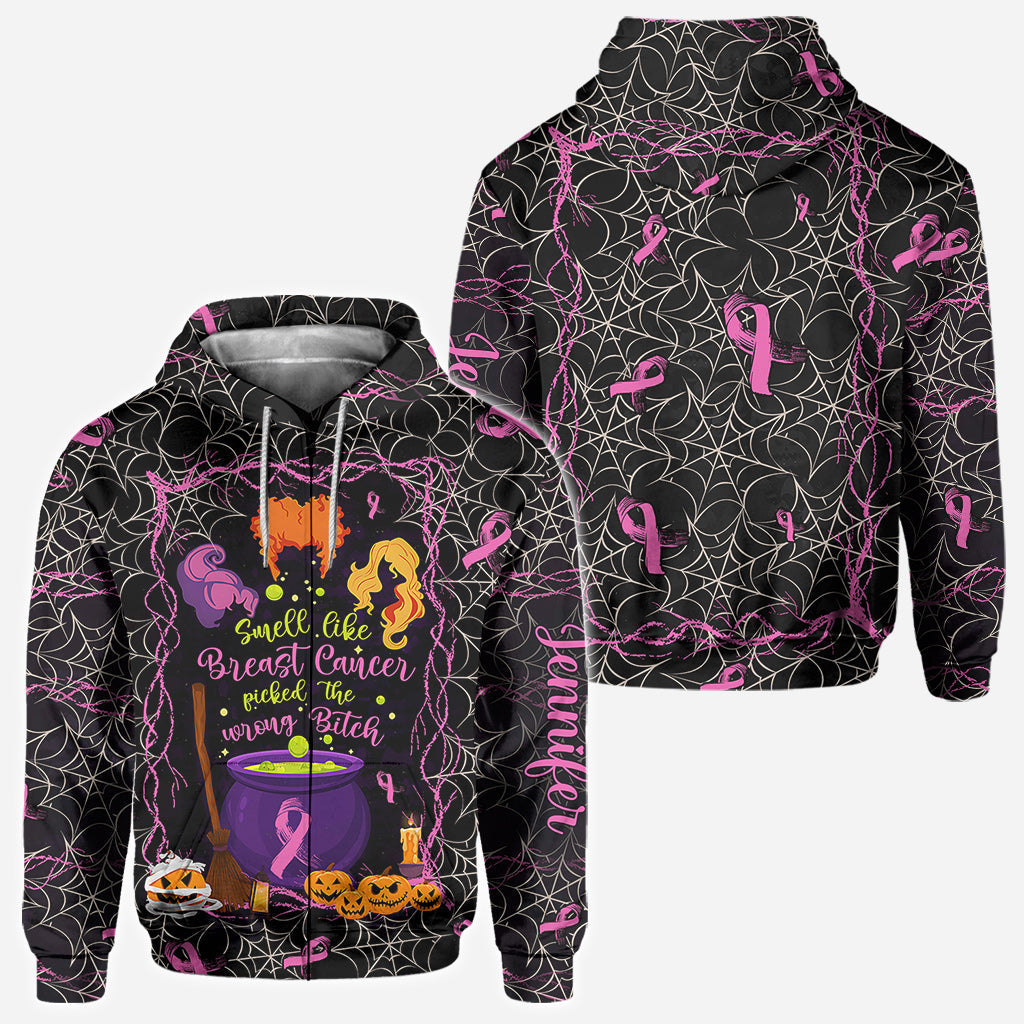 Personalized Breast Cancer Awareness All Over Shirt for Halloween All Over Shirt GradoCreations