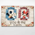Personalized You & Me Mouse Poster Custom Name Gift for Couples Canvas and Poster GradoCreations