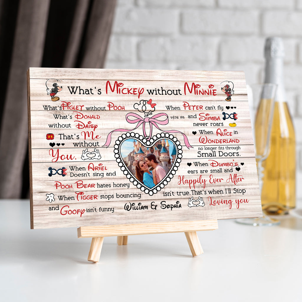 Personalized Rectangle Wood Sign Custom Photo Gift for Couples Rectangle Wood Sign GradoCreations