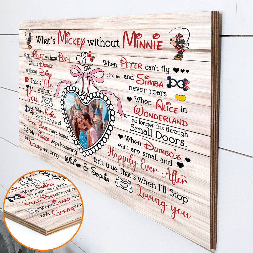 Personalized Rectangle Wood Sign Custom Photo Gift for Couples Rectangle Wood Sign GradoCreations