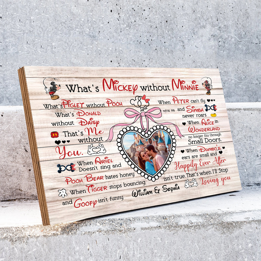 Personalized Rectangle Wood Sign Custom Photo Gift for Couples Rectangle Wood Sign GradoCreations