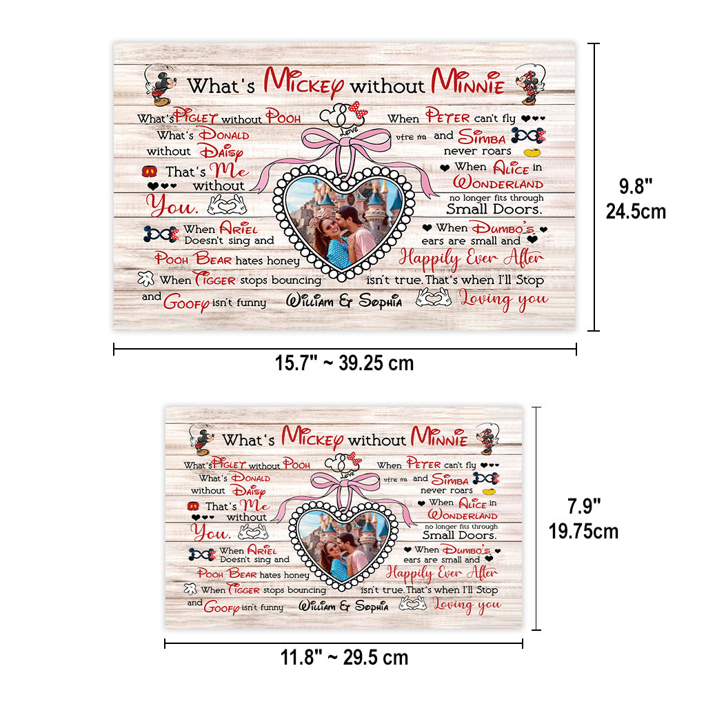 Personalized Rectangle Wood Sign Custom Photo Gift for Couples Rectangle Wood Sign GradoCreations