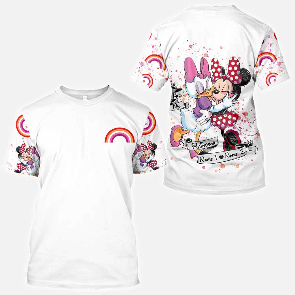 Personalized All-Over Print LGBT Support T-Shirt and Hoodie for Couple Gift All Over Shirt GradoCreations