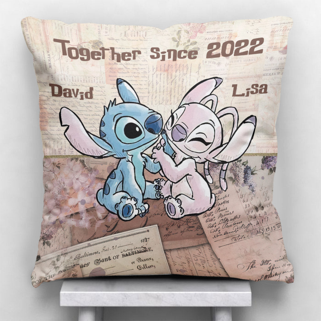 Personalized Couple Ohana Throw Pillow Custom Name Gift Throw Pillow GradoCreations