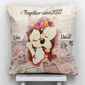 Personalized Couple Throw Pillow Together Since Custom Name Gift Throw Pillow GradoCreations