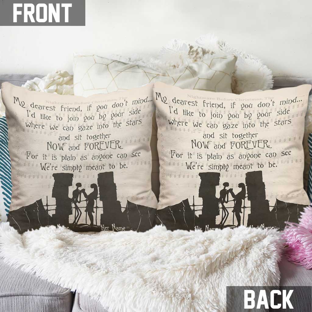 Personalized Couple Throw Pillow Custom Names Gift Idea Throw Pillow GradoCreations