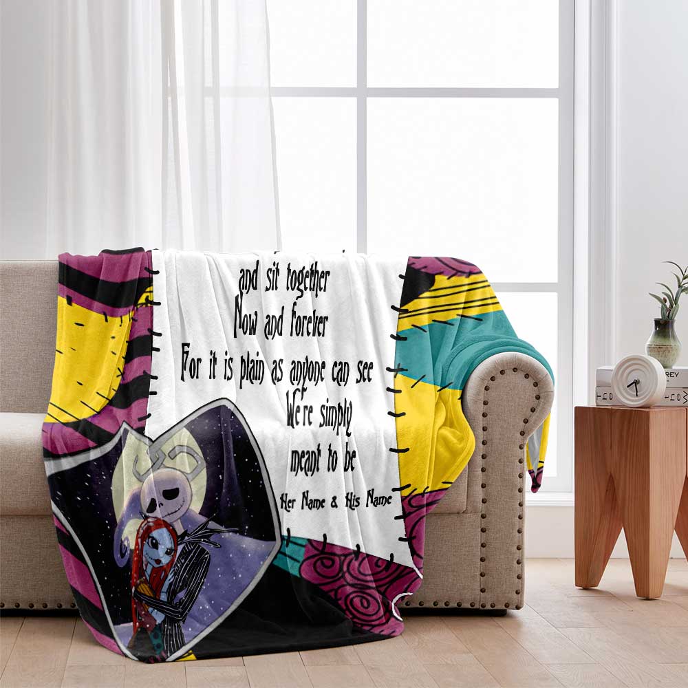Personalized Couple Blanket Custom Design Gift for Anniversary Blanket GradoCreations